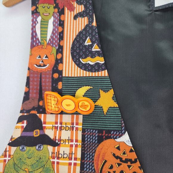 Halloween Vest Women LARGE Westbury Witches Bats Ghost "BOO" Pin Included Party - Picture 4 of 13